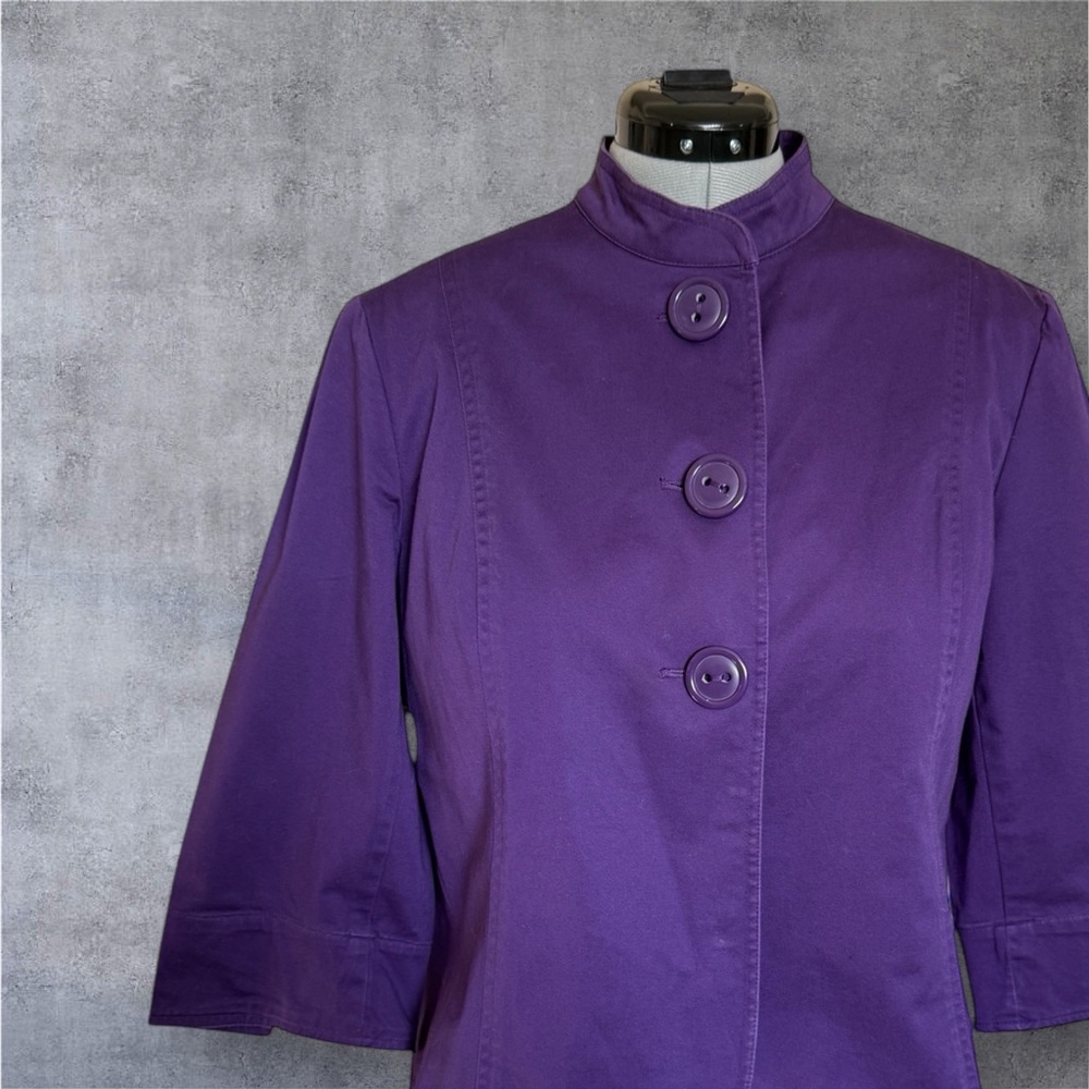 ColdwaterCreek Purple Three-Quarter Sleeve Blazer/ Jacket Women’s 16